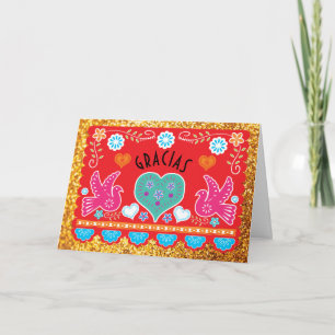 Gracias Thank you note card Papel Picado