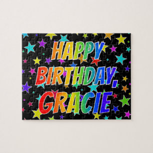 "GRACIE" First Name, Fun "HAPPY BIRTHDAY" Jigsaw Puzzle