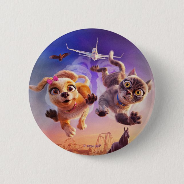 Gracie & Pedro: Pets to the Rescue! 6 Cm Round Badge (Front)