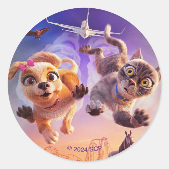 Gracie & Pedro: Pets to the Rescue! Classic Round Sticker (Front)