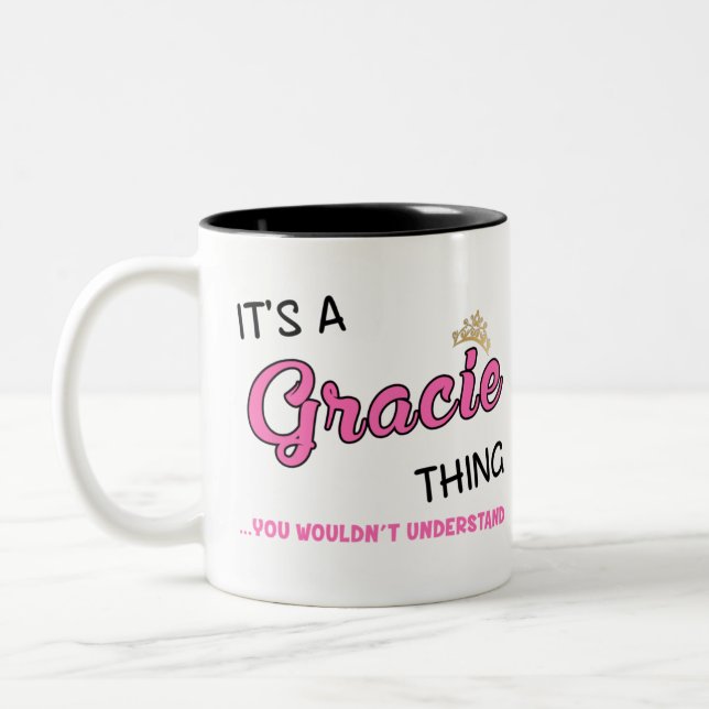 Gracie thing you wouldn't understand Two-Tone coffee mug (Left)