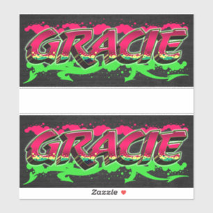 Gracie Vorname Name Graffiti Aufkleber Sticker