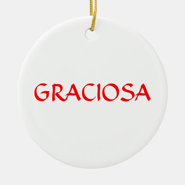 GRACIOSA* Custom Christmas Ornament (Front)