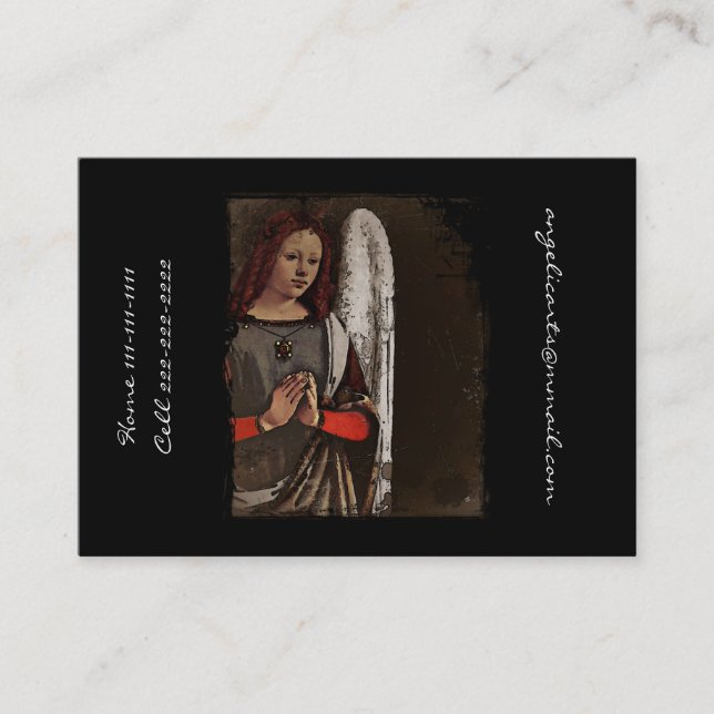 Gracious Angel Folded Hands Business Card (Front)