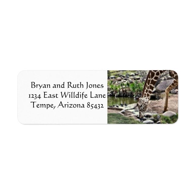 Gracious Giraffe Return Address Label (Front)