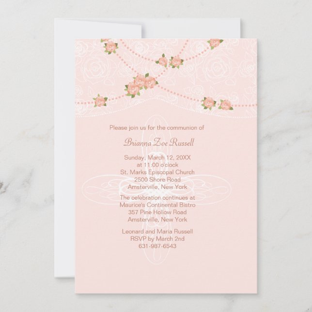 Gracious Lace Invitation (Front)