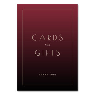 Gracious Maroon Minimalist Thank You Card