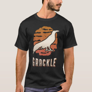 Grackle Vintage Retro Classic Animal Sunset T-Shirt
