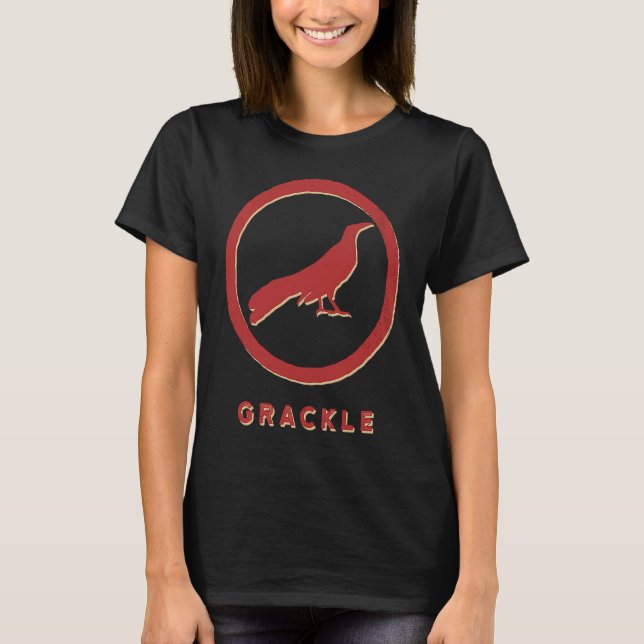 Grackle  Vintage Retro Style Animal T-Shirt (Front)
