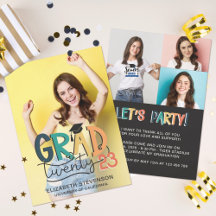 Grad 2023 retro colourful graduation party 4 photo