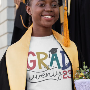Grad 2024 bold colourful graduation T-Shirt