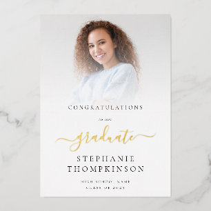 Grad 2024 Photo Gold Real Foil Announcement