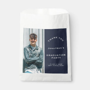 Grad 2024 Photo Graduation Party Navy Thank You Favour Bag