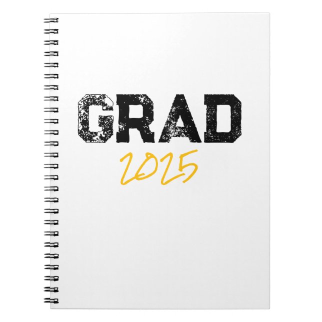 GRAD 2025 School Colours Senior Fun Notebook (Front)