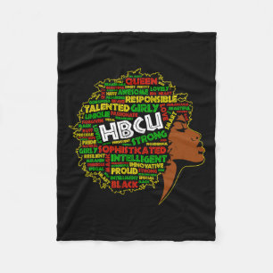 Grad Afro History Black Girls Historical Juneteent Fleece Blanket