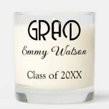Grad bold letter graduation name class of 20XX sim