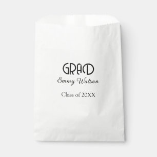 Grad bold letter graduation name class of 20XX sim Favour Bag