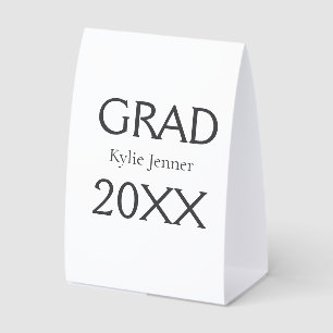 Grad bold letter name 20XX graduation year simple