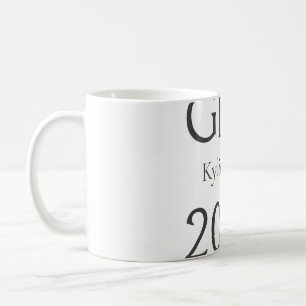 Grad bold letter name 20XX graduation year simple Coffee Mug