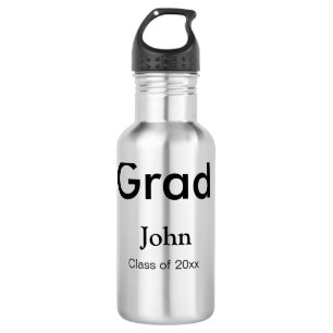 grad boy add name congrats date year text 532 ml water bottle