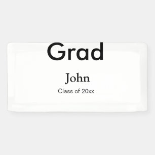 grad boy add name congrats date year text banner