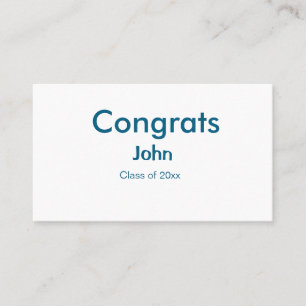 grad boy add name congrats date year text business card