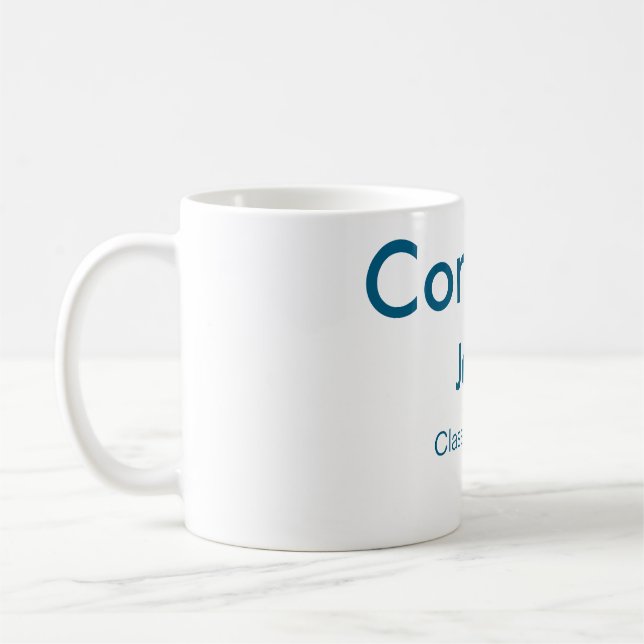 grad boy add name congrats date year text coffee mug (Left)