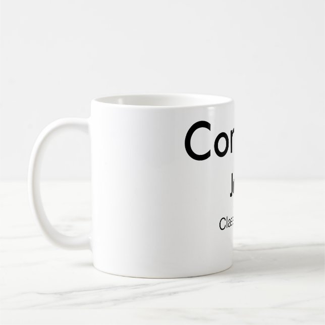 grad boy add name congrats date year text coffee mug (Left)