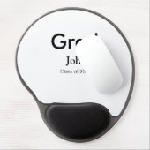 grad boy add name congrats date year text gel mouse pad (Left Side)