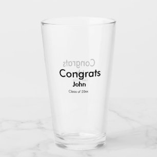 grad boy add name congrats date year text glass