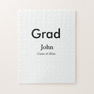grad boy add name congrats date year text jigsaw puzzle