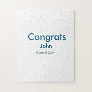 grad boy add name congrats date year text jigsaw puzzle