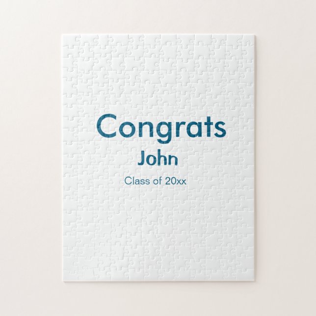 grad boy add name congrats date year text jigsaw puzzle (Vertical)