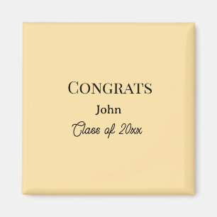 grad boy add name congrats date year text magnet