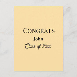 grad boy add name congrats date year text postcard