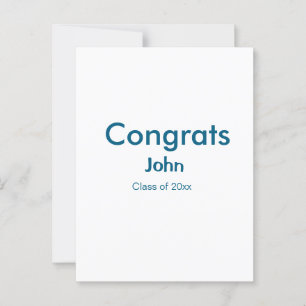 grad boy add name congrats date year text postcard