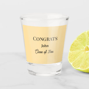 grad boy add name congrats date year text shot glass