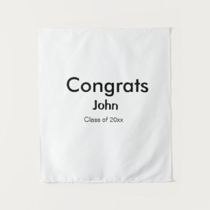 grad boy add name congrats date year text tapestry