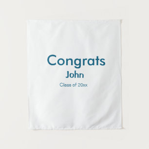 grad boy add name congrats date year text tapestry