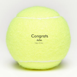 grad boy add name congrats date year text tennis balls