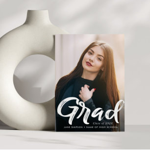 GRAD   brush stroke graduation Announcement