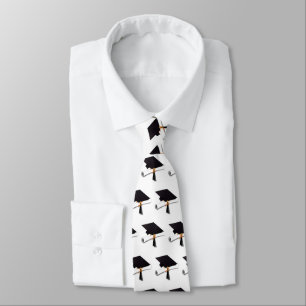 Grad Cap and Diploma Graduation Tie
