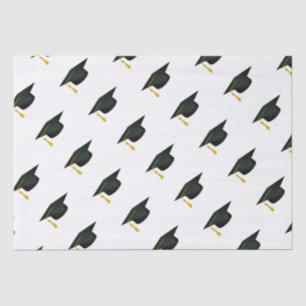 Grad Cap and Gold Tassel Graduation Tissue Paper