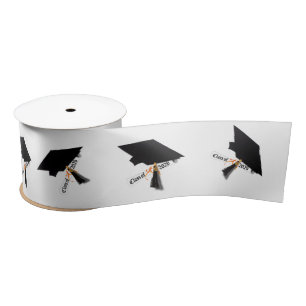 Grad Cap Diploma Class of 2026 Graduation Satin Ribbon