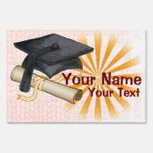 Grad Cap Diploma Yard Sign