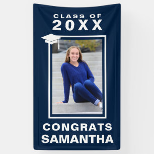 Grad Cap Graduation Banner