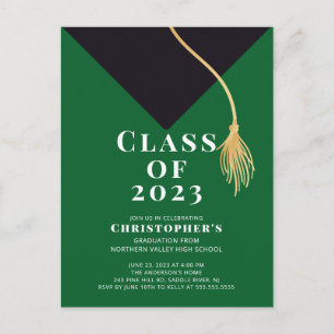 Grad Cap Graduation Party Invitation