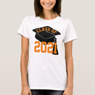 Grad Cap Orange Class of 2024 T-Shirt
