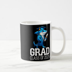 Grad Cl Of 2025 Boys Shark Funny Graduation Gradua Coffee Mug