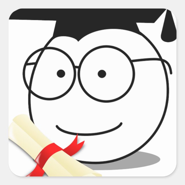 Grad Class Fancy Personalise Name Love Destiny Square Sticker (Front)